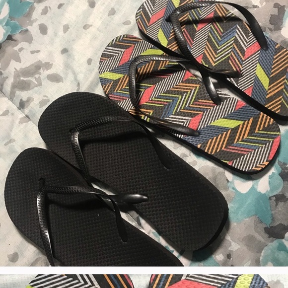 Shoes - 2 Pairs of Flip Flops. Size 9/10. MUST BUNDLE